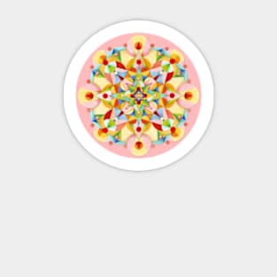 Pastel Carousel Pink Circle Sticker